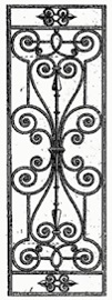 Cast iron door grill birdie foundry